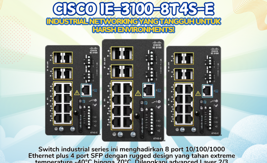 Cisco IE-3100-8T4S-E: Industrial networking harsh environments!