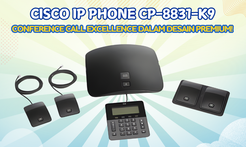 Cisco CP-8831-K9: IP Phone Profesional 8 Line dengan Audio HD!